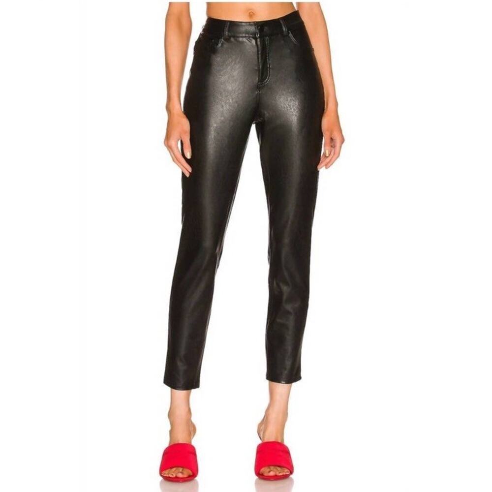 Commando Faux Leather 5-Pocket Pants Tapered Straight Leg High Rise Size‎ XL